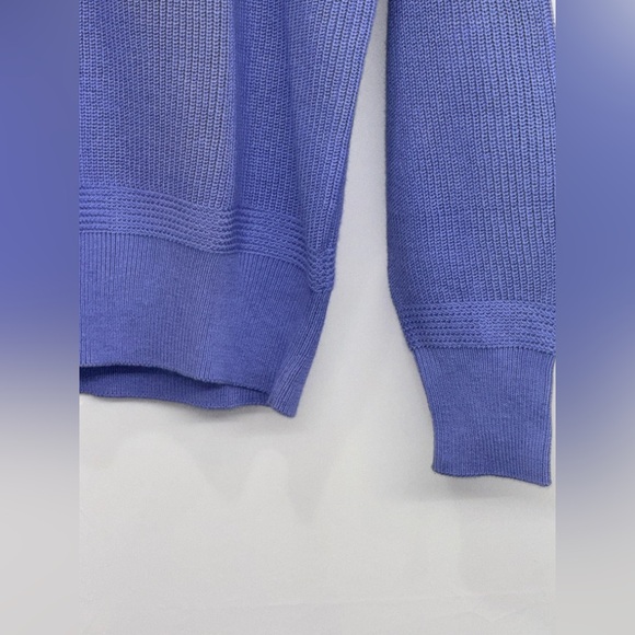 vintage L.L.Bean blue knit long-sleeve Henley sweater NWT And Receipt 1988 - Picture 4 of 12